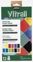 2 x Zestaw farb do szkła Pebeo Vitrail Explorer 12x20ml witrażowe transpare