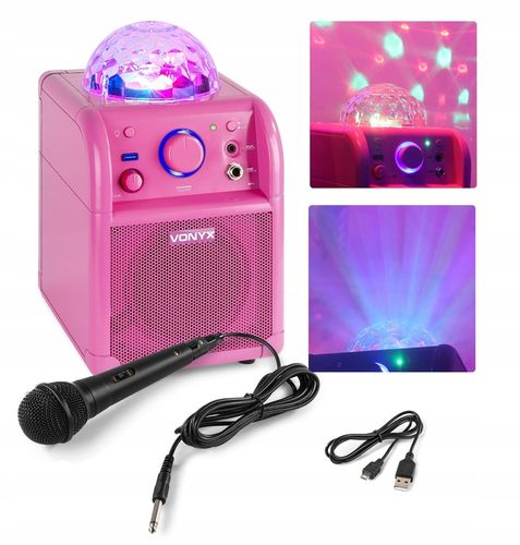 GŁOŚNIK BLUETOOTH LED RGB 50W+ MIKROFON KARAOKE na Arena.pl