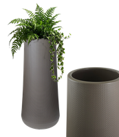 DONICZKA DONICA OGRODOWA TARASOWA BRĄZ CYLINDRYCZNA WYSOKA 65cm JAK RATTAN