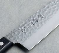 JAPOŃSKI NÓŻ KUCHENNY SANTOKU YAXELL KANEYOSHI SAKU VG10 MŁOTKOWANY