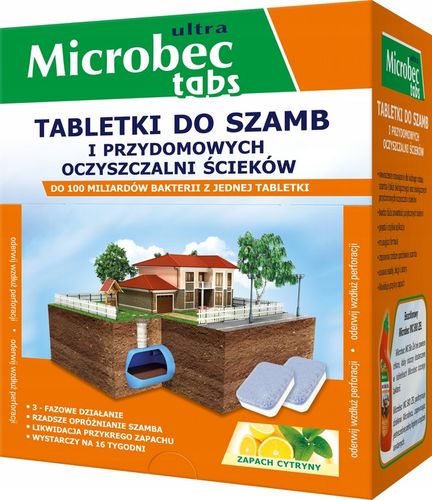 MICROBEC ULTRA Tabletki do szamb – zapach cytryny - 16 SZTUK na Arena.pl