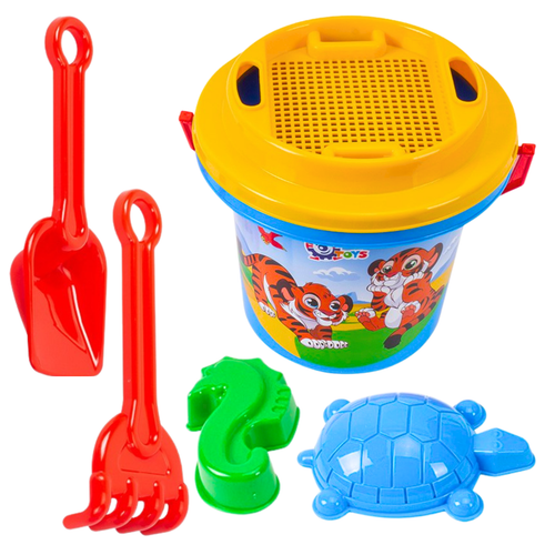 Zestaw Do Piasku Foremki Łopatka Grabki Sitko B1189 na Arena.pl