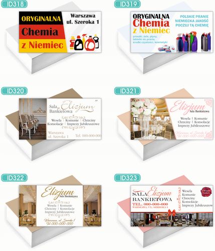 Wizytówki firmowe Foliowane 1000szt dużo różnych wzorów PRALNIA na Arena.pl