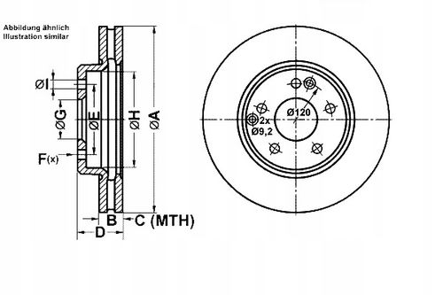 TARCZA HAM PRZOD 288X25 V ATE na Arena.pl