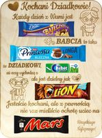 GOTOWA TABLICZKA ZE SŁODYCZAMI PREZENT DLA BABCI I DZIADKA BABCIA DZIADEK