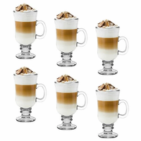 kpl.6 szklanek do kawy latte irish coffe 240ml.