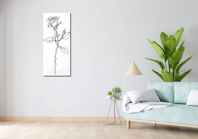 Obraz 40x100cm Kontur Róży zdjęcie 2