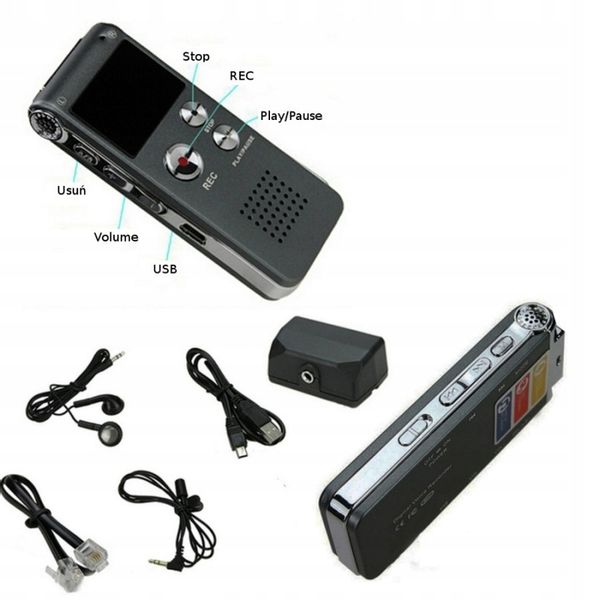 DYKTAFON CYFROWY PODSŁUCH SZPIEGOWSKI 8GB PENDRIVE zdjęcie 3