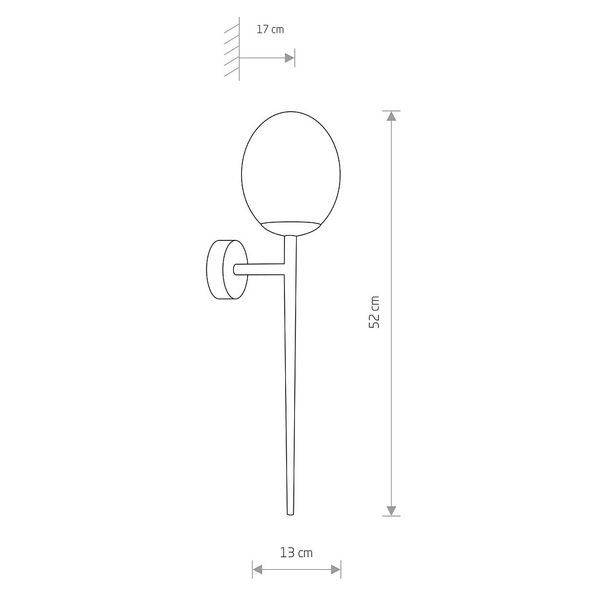 Ścienna lampa łazienkowa Torch 8123 kula ball biała zdjęcie 5