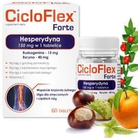 Tabletki na Żylaki i Krążenie Nóg CicloFlex Forte - Ruszczyk, Escyna 60 TAB