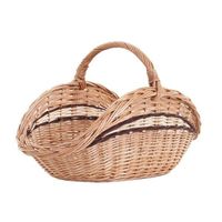 Wiklinowy Kosz Kominkowy kosz na drewno kosz do ogrodu kosz na zakupy 51x29 H6/22/31 cm