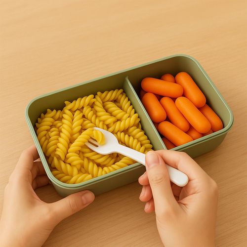 Lunchbox pojemnik do szkoły + sztućce bidon zielony z siedzącym dinozaurem na Arena.pl