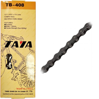 Łańcuch rowerowy 5/6 rzędowy ze spinką 116 ogniw czarny Taya TB-408 black