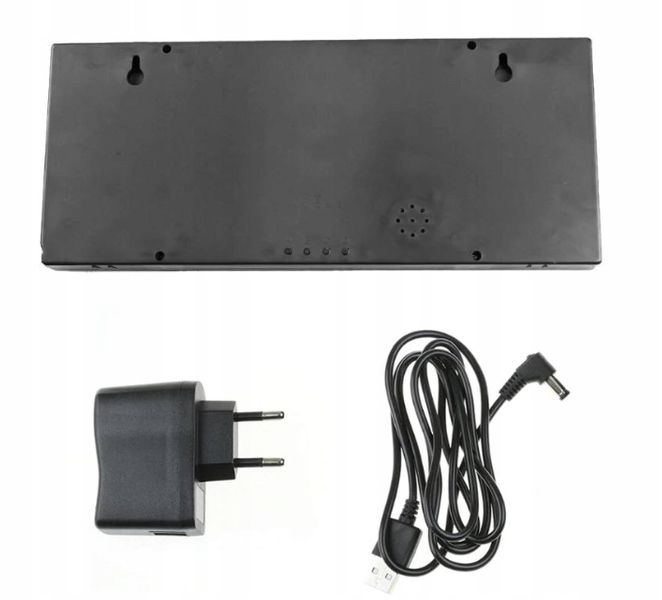 DUŻY ZEGAR CYFROWY LED 45X23 DATA TERMOMETR ALARM zdjęcie 6