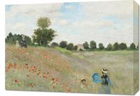 Obraz 70x50cm The Poppy Field near Argenteuil, Monet Vintage