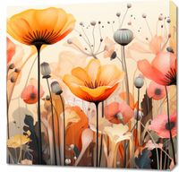 Obraz 70x70cm Taneczne Maki