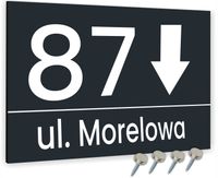 NUMER DOMU ZE STRZAŁKA TABLICA ALUMINIOWA ADRESOWA