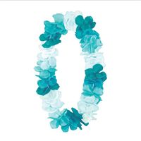 Naszyjnik hawajski niebieski turkusowy, 115 cm