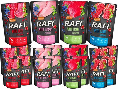 Mokra karma saszetki Rafi mix smaków 20x300 g na Arena.pl