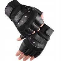 RĘKAWICZKI skórzane MĘSKIE bez palców DO JAZDY motorze rowerze MTB oddycha