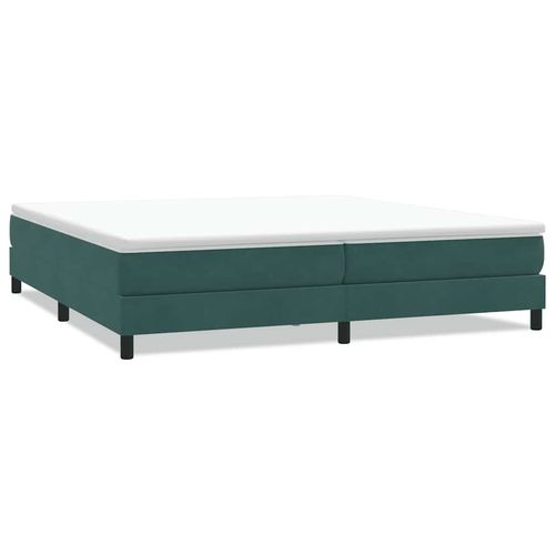 Łóżko Box Spring bez materaca Ciemnozielone 200x210 cm Aksamit na Arena.pl