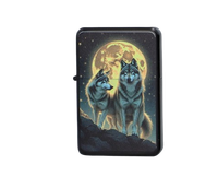 Zapalniczka Benzynowa Gentelo z Nadrukiem Wilczy duet przy pełni księżyca