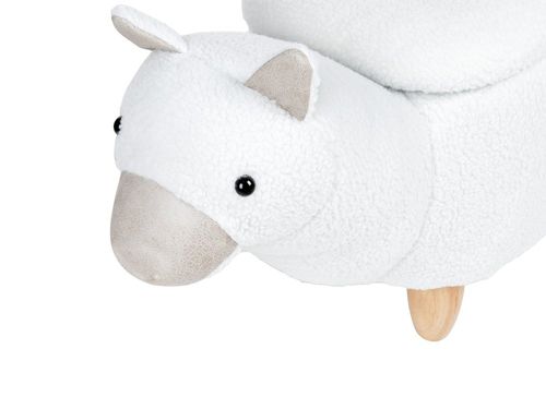 Pufa Tapicerowana Biała Alpaca na Arena.pl