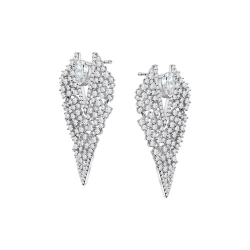 srebrne kolczyki lśniące imprezowe - kdk6499 na Arena.pl