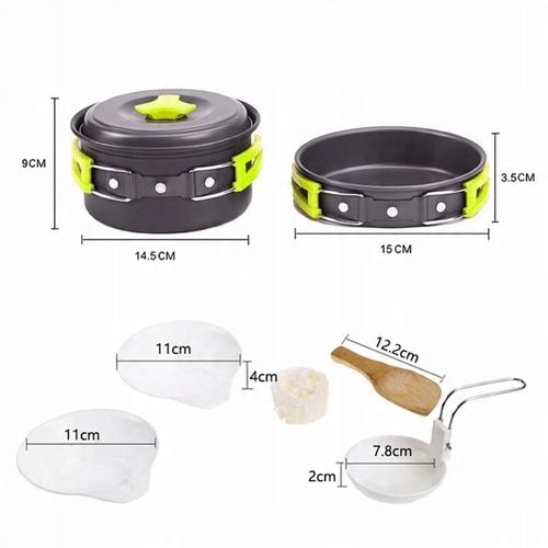 ZESTAW NACZYŃ ZEWNĘTRZNYCH ZESTAW DO PRZYPRAW KEMPINGOWYCH ZASTAWA OBIADOWA na Arena.pl