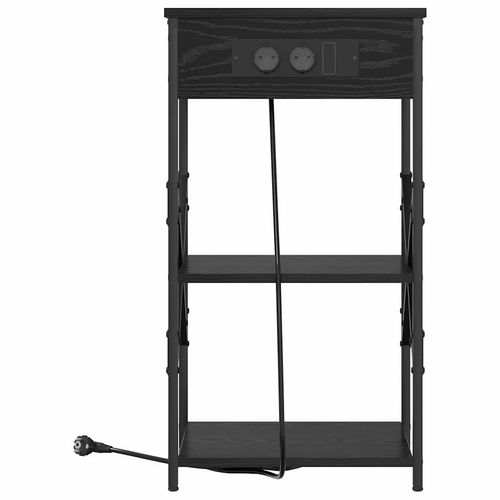 Szafka Nocna z półką 2 pcs Czarny dąb 41 x 31 x 76 cm na Arena.pl