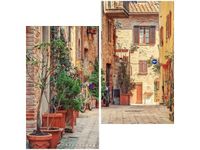 60X60CM STARA ALEJKA TOSKANII DWU OBRAZ ŚCIAN