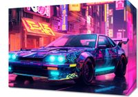 Obraz 40x30cm Nocny Rajd w Neo-Tokio