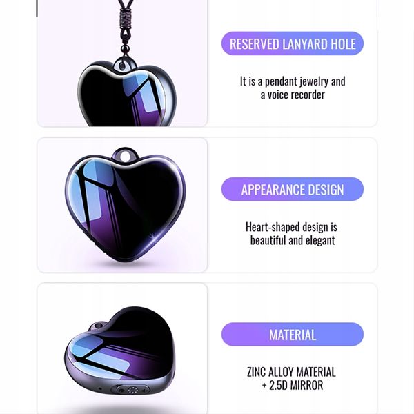 DYKTAFON PODSŁUCH W FORMIE NASZYJNIKA BRELOCZKA HQ zdjęcie 5