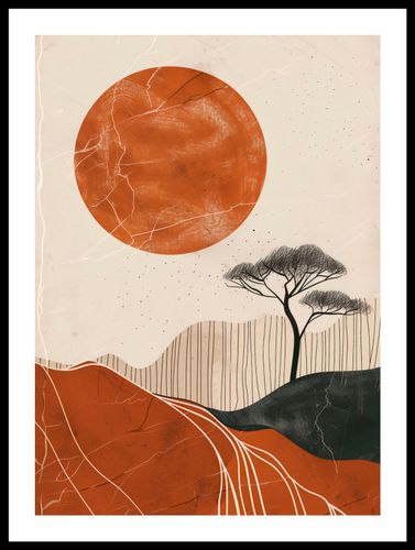 Plakat 39,5x55cm Afrykański Zachód Słońca na Arena.pl