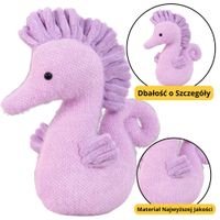 DLA NAJMŁODSZYCH MASKOTKA PRZYTULANKA KONIK WODNY FIOLETOWY