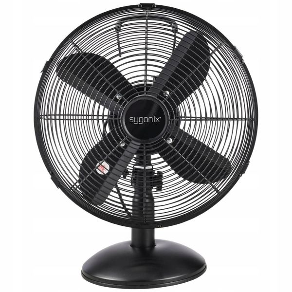 Wentylator stołowy REGULACJA 3 prędkości OSCYLACJA 4 Łopatki 40 W Sygonix zdjęcie 3