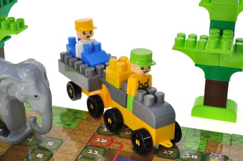 Klocki Konstrukcyjne „Block&Steps Przygody Na Safari” Gra Planszowa 3W1 na Arena.pl