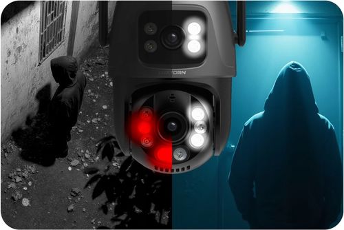 Kamera Zewnętrzna Obrotowa 2 OBIEKTYWY WIFI 2x3MPx LUXTORN ICS33DL-30V1 6MP na Arena.pl