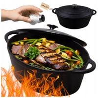 BRYTFANNA ŻELIWNA GĘSIARKA DUŻA DO PIECZENIA 6,2L DO PIEKARNIKA NA INDUKCJĘ