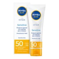 Nivea Sun Sensitive Krem Ochronny Do Twarzy Spf 50 Przeciwsłoneczny 50 Ml