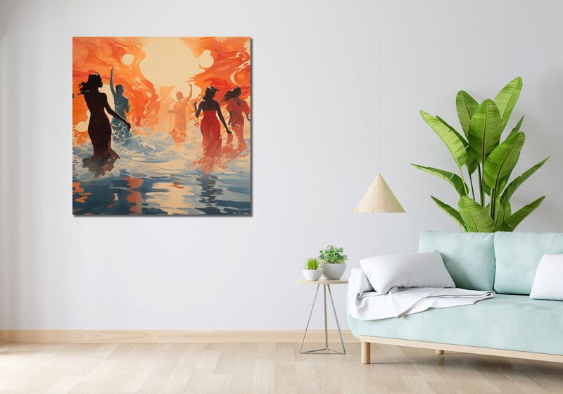 Obraz 100x100cm Taneczny Żar zdjęcie 2