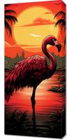Obraz 40x90cm Flaming nad Wodą