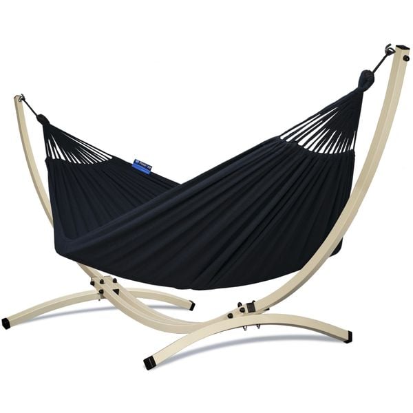 POTENZA Stelaż GRANDE + Hamak ROMA XL Black kokon zdjęcie 1