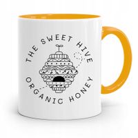 Kubek Zółty Dla Pszczelarza The Sweet Hive Z Nadrukiem Ze Zdjęciem