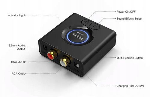 Odbiornik Audio Bluetooth 5.0 Jack 2 RCA Miilink 1Mii ML200 aptX Zasięg 50m na Arena.pl