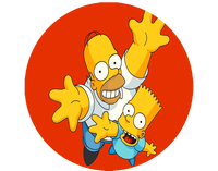 Opłatek na tort Simpsonowie