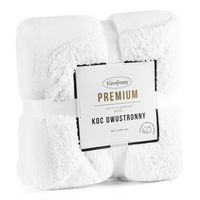 Miękki koc dwustronny TEDY 70X160 biały