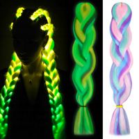 Włosy syntetyczne Świecące W Ciemności Pastel Twist 4 Kolory Róż