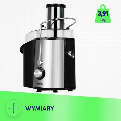Sokowirówka wysokoobrotowa do owoców i warzyw srebrny/szary MPM na Arena.pl
