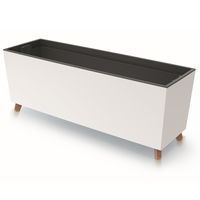 Skrzynka donica balkon taras nóżki gładka 77x30cm biały
